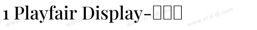 1 Playfair Display字体转换